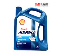 Shell Advance AX7 Olio Motore 4T Semi Sintetico 10W-40 10W40 4 Litres