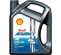 Olio Shell Advance 4T Ultra 15W50 (SN/MA2) 4L Ce U