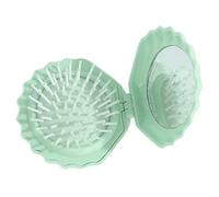 Shell Brush, Shell Pocket Brush, Makeup Mirror Set, Scalp Massage Comb Compact Portable Design for Women Girls Daily Grooming Bathroom Shower Poolside Beach Camping Car Gym Home Outdoor