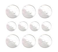 Shell Buttons Bulk - Natural Shell 10pcs Round 2 Hole | Clothing Buttons River Shells Cardigan Button Set For Suit Coat Windbreaker Sweater Sewing Replacement Craft Tailoring Garment Repair Use