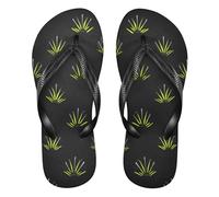Shell Demone Wave Nero Verde Gomma Reef Flip Flops Confortevole Donna Flip per Matrimonio, Shell Demon Wave Nero Verde, Medium