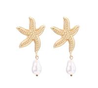 Shell gioielli orecchini per bambini ciondolo sirena d'oro orecchini a conchiglia spiaggia vintage chic donne ragazze regalo oceano gioielli, 0, Metallo, Nessuna pietra preziosa