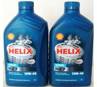 Shell Helix Diesel HX7 10w40 Olio Motore Diesel Semisintetico API CF ACEA A3/B3/B4 2 barattoli da 1 Litro =2 Litri (Euro/lt 7,50)
