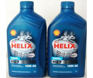 Shell Helix Diesel HX7 10w40 Olio Motore Diesel Semisintetico API CF ACEA A3/B3/B4 2 barattoli da 1 Litro =2 Litri (Euro/lt 7,50)