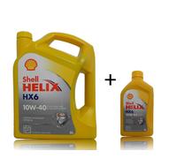 Shell Helix HX6 10W40, 1X5 + 1X1 Litro Olio Motore, MB 229.3, VW 505 00