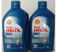 Shell Helix HX7 10w-40 Olio Motore Semisintetico 2 Barattoli da 1 Litro = 2 Litri