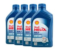 SHELL Helix HX7 Professionale Av 5W-30 Olio Motore VW 505 00, 01, 4x1 Litro