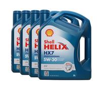 SHELL Helix HX7 Professionale Av 5W-30 Olio Motore VW 505 00, 01, 4x5 Litro