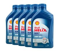 SHELL Helix HX7 Professionale Av 5W-30 Olio Motore VW 505 00, 01, 5x1 Litro