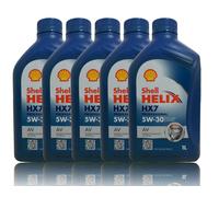 Shell Helix HX7 Professionale AV 5W30 Olio Motore 5x1 Litro VW 50500 VW 50501