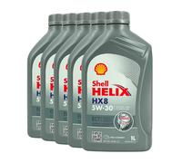 SHELL Helix HX8 5W-30 ECT Olio Motore MB 229.51, VW 507 00, MB 229.31, 5x1 Litro