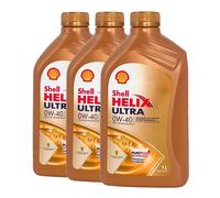 SHELL Helix Ultra 0W-40 Olio MB 229.5, Renault RN0710, VW 505 00, 3x1 Litro