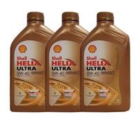 SHELL Helix Ultra 0W-40 Olio MB 229.5, Renault RN0710, VW 505 00, 3x1 Litro