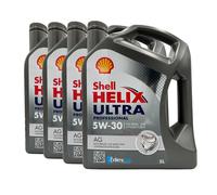 SHELL Helix Ultra Professionale Ag 5W-30 Olio Motore OV0401547-D30, 4x5 Litro