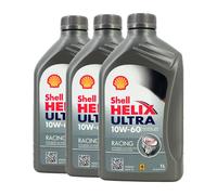 SHELL Helix Ultra Racing 10W-60 Olio Motore ACEA A3/B3, ACEA A3/B4, 3x1 Litro