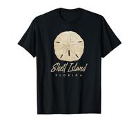 Shell Island Florida Shelling Gift Souvenir Sand Dollar Maglietta