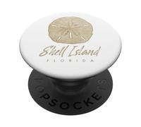 Shell Island Florida Shelling Gift Souvenir Sand Dollar PopSockets PopGrip Adesivo