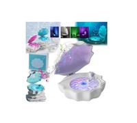 Shell Ocean Wave, lettore in vinile con luci a onde dell'oceano e luci a conchiglia, altoparlante Bluetooth con luci a onde regolabili in 7 colori, altoparlante Bluetooth con luce ambientale per