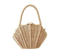 Shell Purse | Handwoven Phone Wallet Bag With Top Handle |Seashell Handbag
