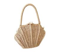 Shell Purse - Seashell Inspired Handwoven Mini Handbag, Portable Phone Wallet Bag With Handle, Chic Summer Accessory | Trendy For Beach Wedding Evening Vacation Spring Party Shopping Travel Outings