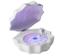 Shell Speaker, Wave Sound Music Player, Adjustable Ambient Cover Light, Cozy Mood Lighting Speakers for Bedroom, Interactive Relaxation, Home Parties, Meditazione, Beach Vibes Blue, Purple, White
