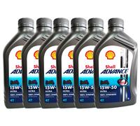 SHELL ULTRA OLIO MOTO E MAX MOTO E MAX SCOOTER 4T 100% SINTETICO 15W50 6 LITRI