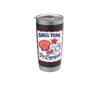 Shell Yeah I'm Engaged Getting Married Bride Bicchiere termico in acciaio inox doppia parete