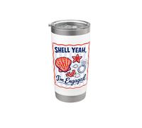 Shell Yeah I'm Engaged Getting Married Bride Bicchiere termico in acciaio inox doppia parete