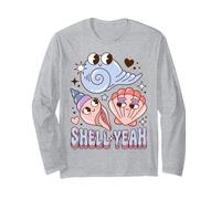 Shell Yeah Seashell Pun Beach Vacation Coastal Humor Maglia a Manica