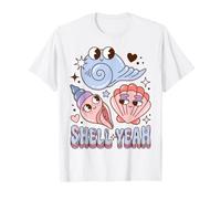 Shell Yeah Seashell Pun Beach Vacation Coastal Humor Maglietta