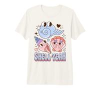 Shell Yeah Seashell Pun Beach Vacation Coastal Humor Maglietta Premium