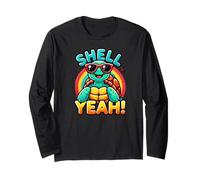 Shell-Yeah Tees - Funny cute Turtle Design for Kids & Adults Maglia a Manica