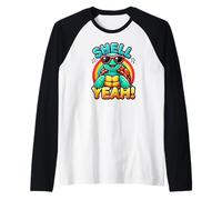 Shell-Yeah Tees - Funny cute Turtle Design for Kids & Adults Maglia con Maniche Raglan