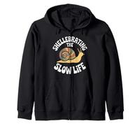 Shellebrating The Slow Life Lumaca Shell Slow Living Felpa con Cappuccio