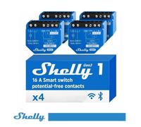 Shelly 1 Gen3 - Smart Relay contatto pulito 16A AC/DC WiFi/BT/Matter 4PACK