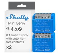 Shelly 1 Mini Gen4 Interruttore Relè Intelligente Wi Fi 1 Canale 8A Contatti