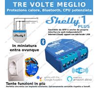 SHELLY 1 PLUS Interruttore WiFI professionale DOMOTICA Per iOS Android ALEXA