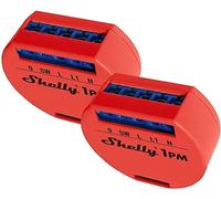 Shelly 1 PM Interruttore Relè Wi-Fi con Wattometro per Controllo Circuito Elettrico, potenza Massima 3.5 kW, Compatibile con Amazon Echo e Google Home, Rosso