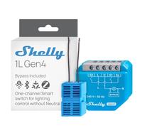 Shelly 1L Gen4 - Interruttore Relè Smart Wi-Fi, Matter e Zigbee | 1 Canale fino a 200W per Luci e Dispositivi, Senza Neutro, Controllo App, Vocale e Piattaforme, Nessun Hub Richiesto, Timer