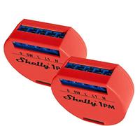 Shelly 1PM - Relè wireless con interruttore automazione domestica, Amazon Alexa e Google Home, confezione da 2