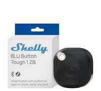 Shelly BLU Button Tough 1 ZB Nero - Pulsante Bluetooth & Zigbee per Scene Smart, Domotica, IP54, Ampia Portata 10-30m, Fino a 4 Click Preimpostati, Telecomando, Gateway Richiesto, Protocollo BTHome