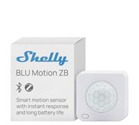 Shelly BLU Motion ZB Bianco - Sensore Movimento Smart Bluetooth e Zigbee, PIR Sensibilità Regolabile, Sensore Luce 3 Livelli, Beacon Mode, Batteria CR2477 fino a 5 Anni, Wireless, Gateway Richiesto