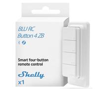 Shelly BLU RC Button 4 ZB - Interruttore di Controllo Remoto Smart Bluetooth & Zigbee, Wireless, Attivazione Azioni con Pressioni Multiple, Domotica, Тelecomando, Alexa, Google Home, Gateway Richiesto