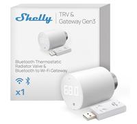 Shelly Blu TRV e Shelly Blu Gateway Gen3 - Termostato Intelligente Bluetooth & ZIgbee per Radiatori, Controllo Preciso della Temperatura, Schermo Ruotabile, Modalità Boost, Batterie di Lunga Durata