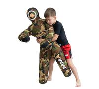 Shelly - Ciuccio per sacco da boxe per bambini, per arti marziali, boxe, karate, jiu, jitsu, brasiliano, per arti marziali, boxe, karate, allenamento, senza imbottitura (verde mimetico)