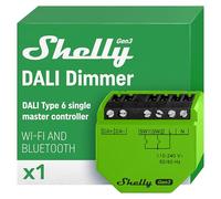 Shelly DALI Dimmer Gen3 - Dimmer Smart Wi-Fi per Luci DALI, Controllo Luminosità Rete DALI, Bus Power Supply Integrato fino a 5 Unità, Modalità Notturna, KNX, Smart Home, Alexa & Google, Senza Hub
