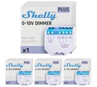 Shelly Dimmer Gen2-0-10V, Interruttore Varialuce Intelligente WiFi e Bluetooth, Domotica Dimmerabile, Compatible con Alexa e Google Home, App iOS Android, Nessun hub e Neutro richiesto
