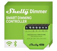 Shelly Dimmer Gen3-240V, Dimmer Smart Wi-Fi, Domotica, Luci Dimmerabili, Strisce LED, Non Richiede Neutro, Programmazione Intelligente, Nessun Hub Richiesto, Modalità Notturna, Alexa & Google Home