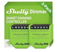 Shelly Dimmer Gen3 Doublepack WLAN Smart Dimmer, automazione domestica, luci dimmerabili, strisce LED, senza conduttore neutro, programmi intelligenti, iOS & Android, Alexa