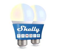 Shelly Duo Bulb E27 Gen3 - Lampadina Smart WiFi LED, 9W, 800lm, Temperatura Colore 2700K-6500K, Dimmerabile, Modalità Notte, Monitoraggio Consumi, Controllo Vocale, Nessun Hub Richiesto (2 Pezzi)